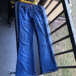 Younique Y2K glitter accent flare bootcut jeans